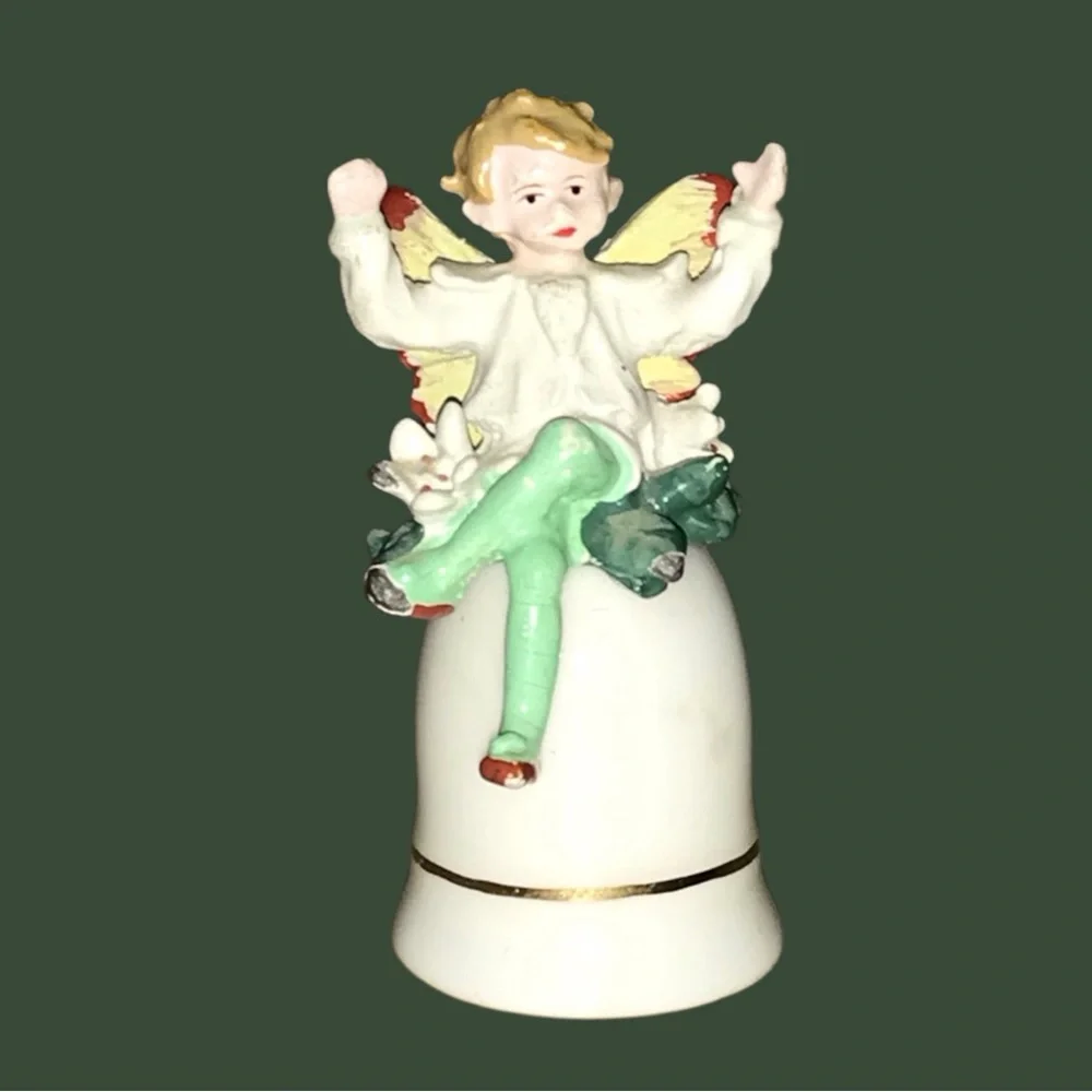 Vintage Decorative Charming Fairy Porcelain Thimble